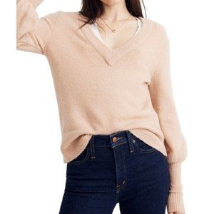 Madewell Dashwood V-Neck Sweater in Coziest Yarn